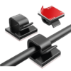 Set 15 Clip de Cable autoadhesivo 14mm, Escritorio Pared Techo Piso Abrazadera Organizador