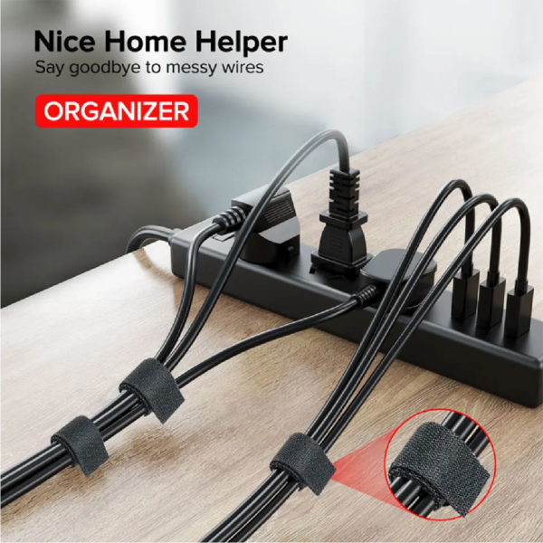 Velcro Rollo Correa Organizador para Fijar Cables Reutilizable, 5m por Rollo - Imagen 4