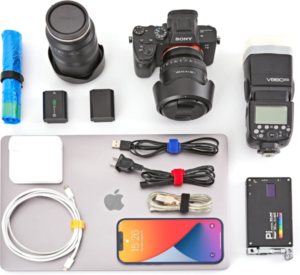Set 100 Velcros Correas P/ Sujetar Cables Diferentes Colores Reutilizables - Imagen 2