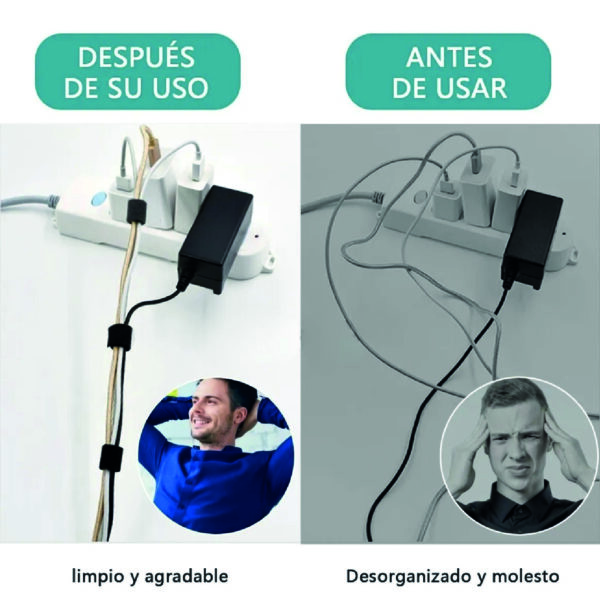 Set 25 Velcros Correas P/ Sujetar Cables Diferentes Colores Reutilizables - Imagen 2