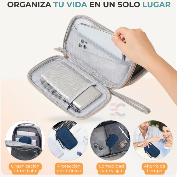 Bolso Estuche De Viaje Hombre Organizador Impermeable Mujer Cosmeticos Gris - Imagen 6