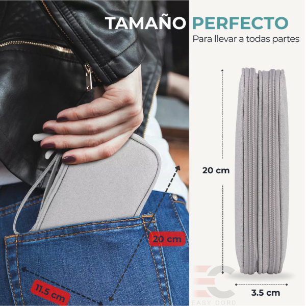 Bolso Estuche De Viaje Hombre Organizador Impermeable Mujer Cosmeticos Gris - Imagen 3