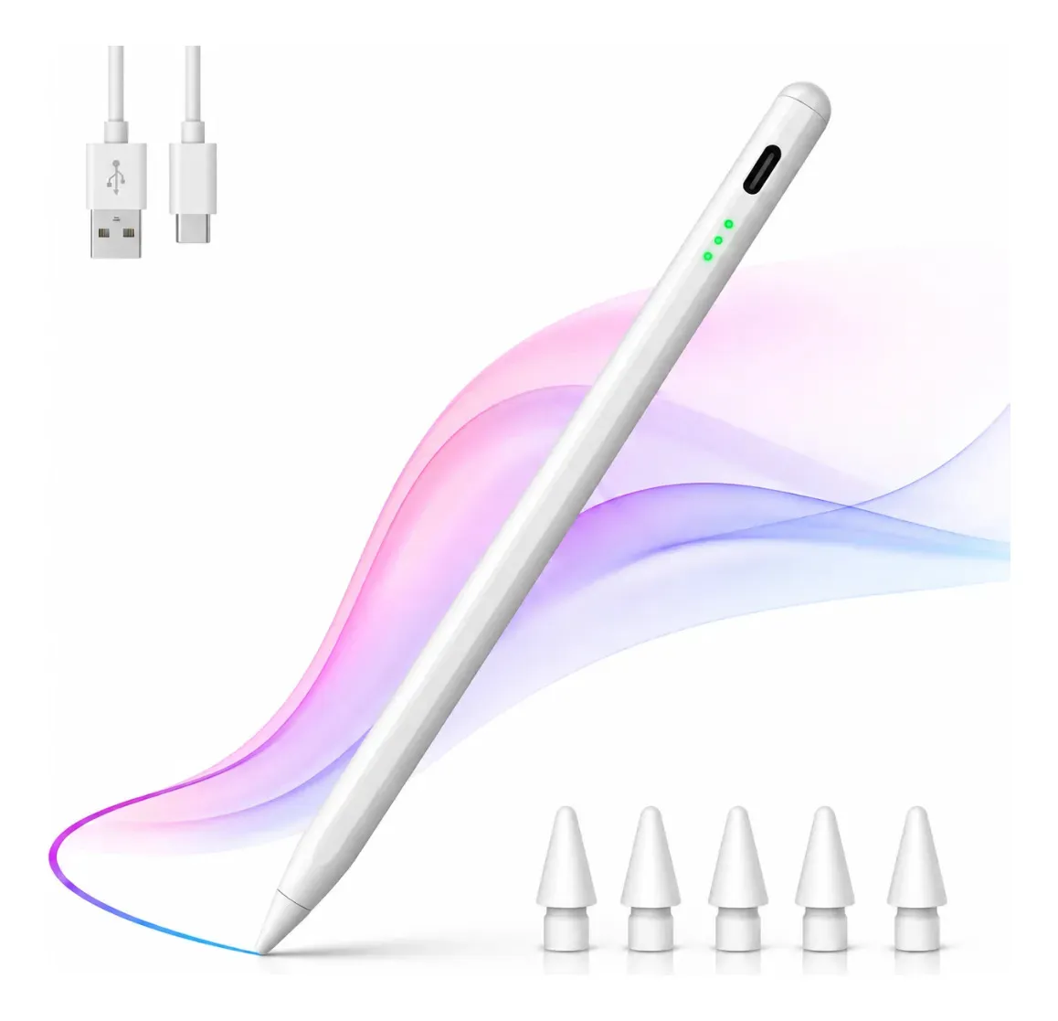 Lapiz Tactil Tablet iPad Universal Celular Apple Android Capacitivo Samsung Redmi +5 Puntas Regalo