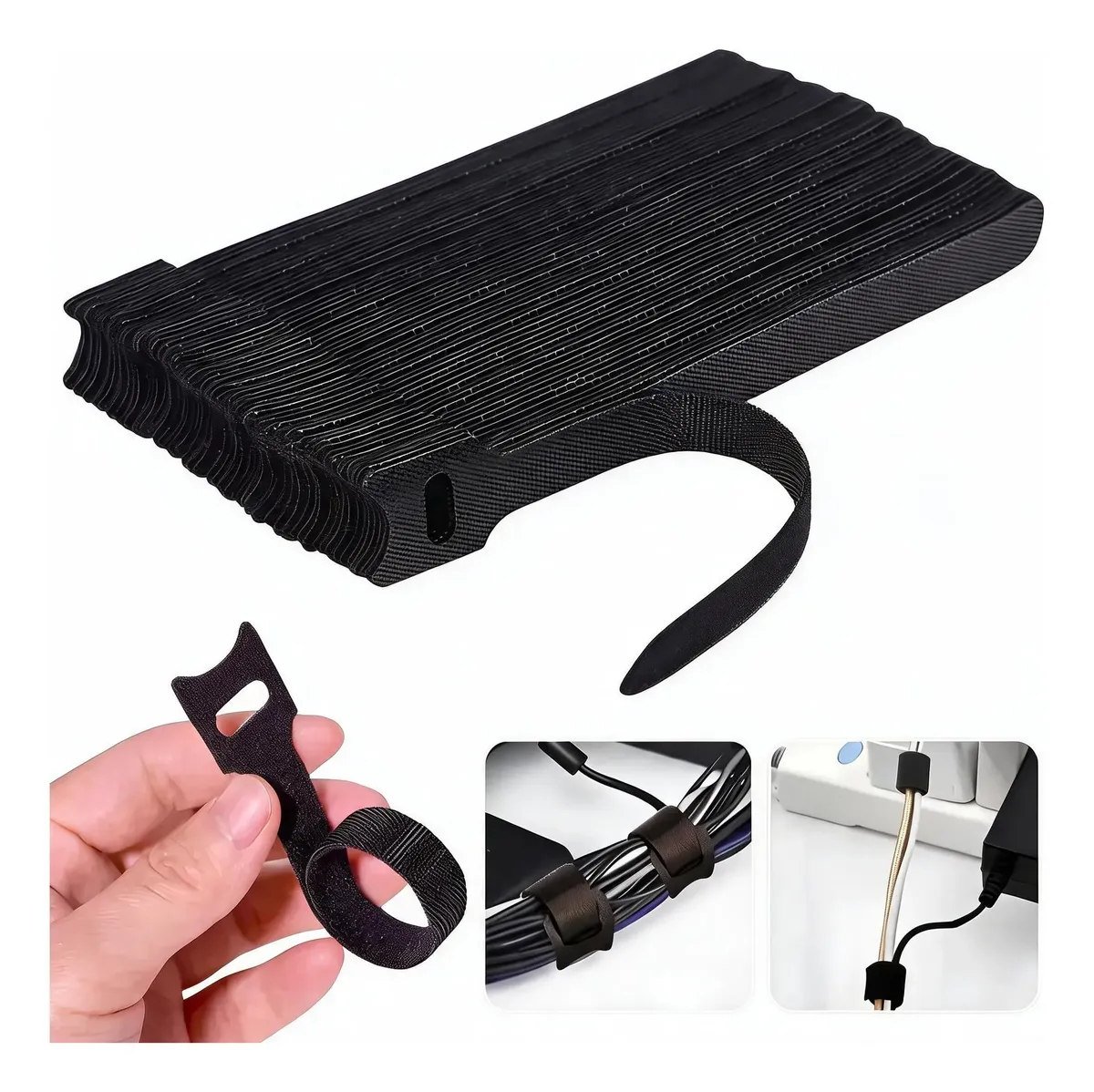 Correa Velcro Organizador Fijar Sujeta Cable Reutilizable 30