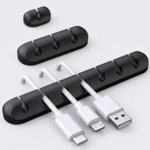 Organizador De Cable Adhesivos Clip Pc Datos Sujeta Escritorio Oficina Viaje Rey X3