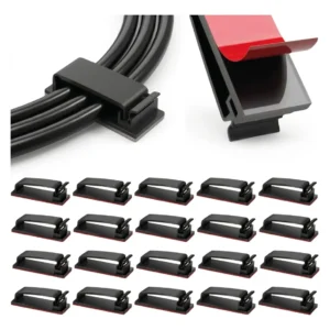 Organizador De Cables Adhesivos Clip Pc Ordenar Soporte Escritorio Ducha Rack Datos X20