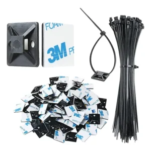 Clip Soporte Adhesivo Zunchos Precintos Plasticos Autoadhesivo Organizador Cables Esritorio Pc X35