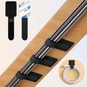 Organizador De Cables Brida Velcro Adhesivo Sujeta Escritorio Pc Clip Autoadhesivo X35