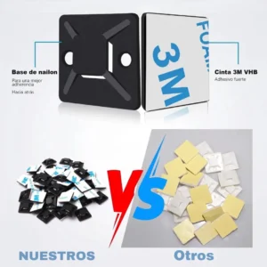 Clip Soporte Adhesivo Zunchos Precintos Plasticos Autoadhesivo Organizador Cables Esritorio Pc X35