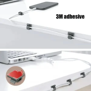 Organizador De Cable Adhesivo Clip Datos Pc Escritorio X22