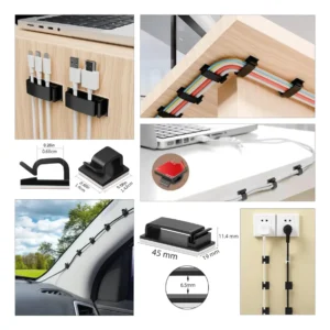 Kit Organizador De Cables Precinto Velcro Pc Escritorio X45