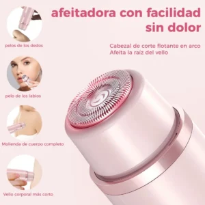 Depiladora Facial Femenina De Bikini Para Mujer Electrica Doble Cabeza 2en1 Color Rosa