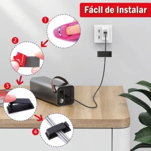 Organizador De Cables Adhesivos Clip Pc Ordenar Soporte Escritorio Ducha Rack Datos X20