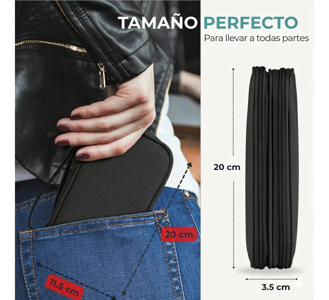 Organizador De Cables Estuche Viaje Pc Datos Impermeable Rey - Imagen 6
