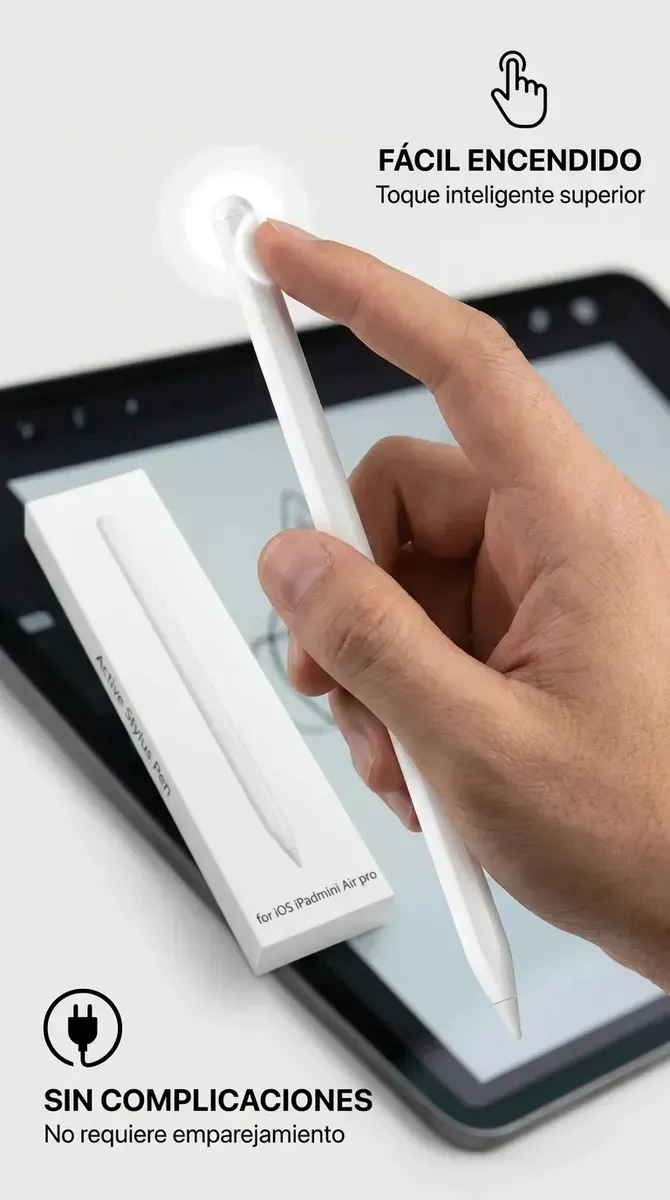 Lapiz Tactil Tablet Universal Recargable con Punta Removible para iPad y Android - Imagen 6