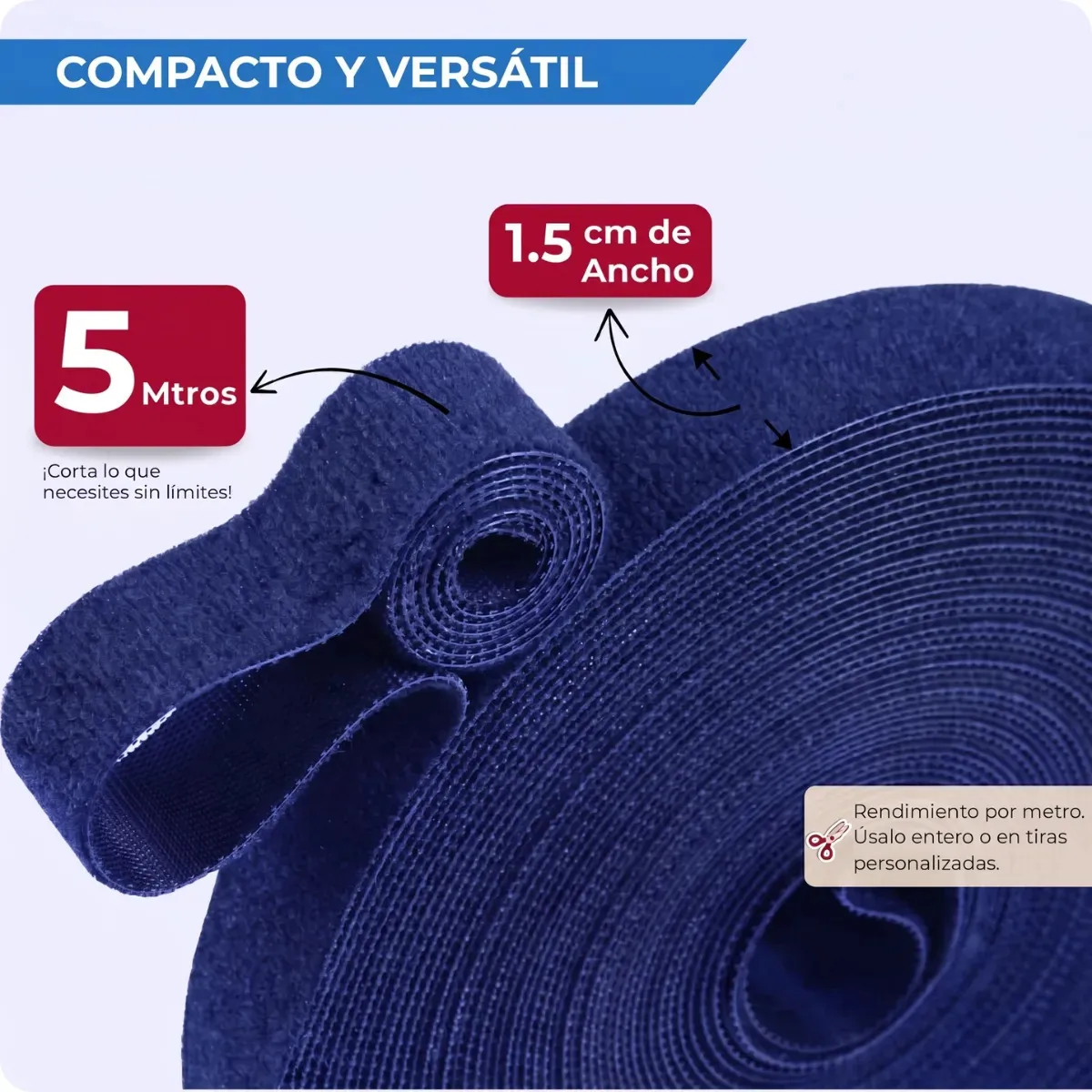 Organizador Cable Espiral Cubre Cables Escritorio Pc Cinta Velcro Adhesivo Malla Reutilizable Rey - Imagen 8