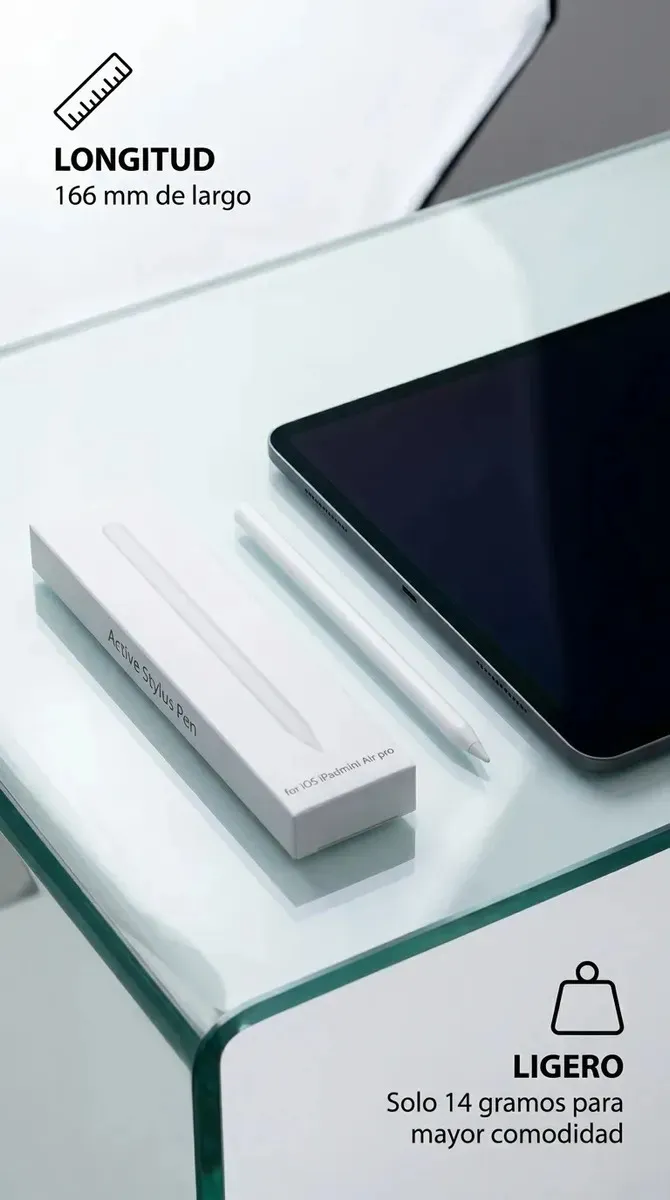 Lapiz Tactil Tablet Universal Recargable con Punta Removible para iPad y Android - Imagen 8