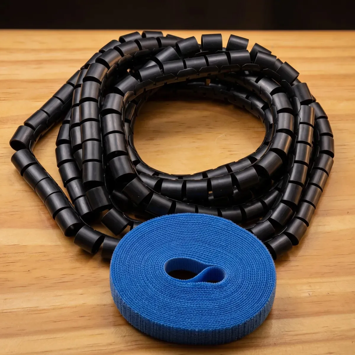 Organizador Cable Espiral Cubre Cables Escritorio Pc Cinta Velcro Adhesivo Malla Reutilizable Rey - Imagen 9